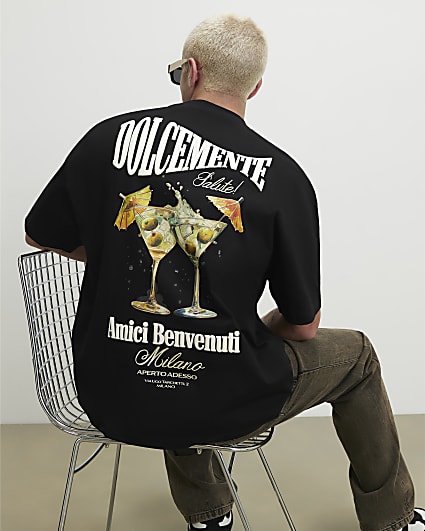 Black Dolcemente Cocktail T-Shirt