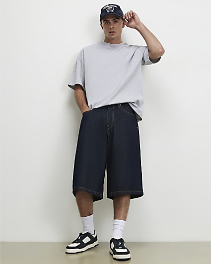 Grey Oversized Fit Cotton Heavyweight T-Shirt
