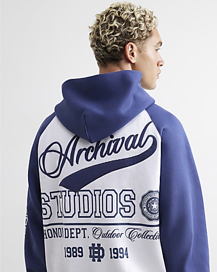 White Cotton Archival Embroidered Hoodie