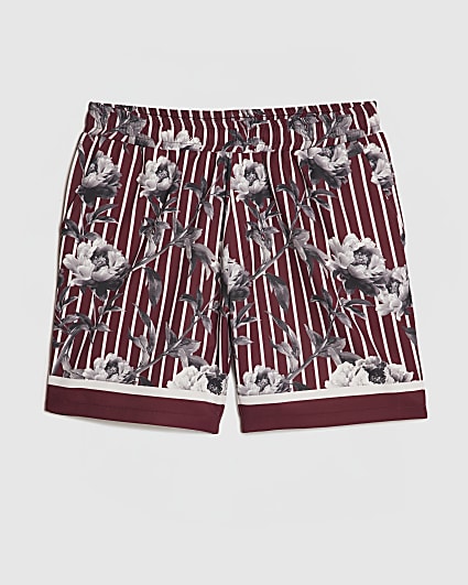 Red Floral Shorts