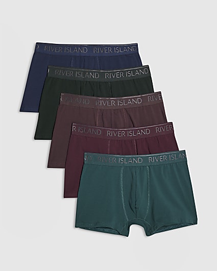 Blue Multicolour Toned Pack Of 5 Trunks