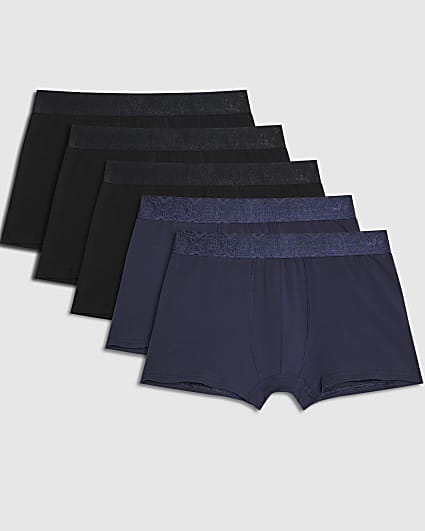 Black RI Monogram Pack Of 5 Trunks