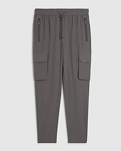Grey Skinny Fit Cargo Trousers