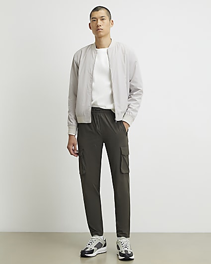 Green Skinny Fit Cargo Trousers