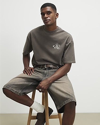 Brown Denim Jorts