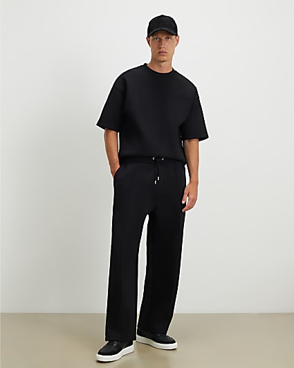 Black Premium Wide Leg Joggers