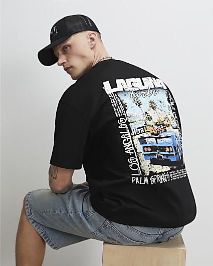 Black Oversized Fit Laguna Turbo T-Shirt