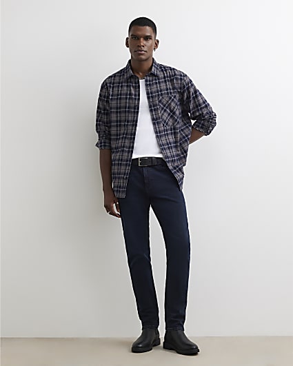 Blue Skinny Fit Washed Jeans