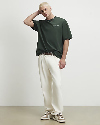 Green Oversized Fit Cotton Sanctuaire T-Shirt