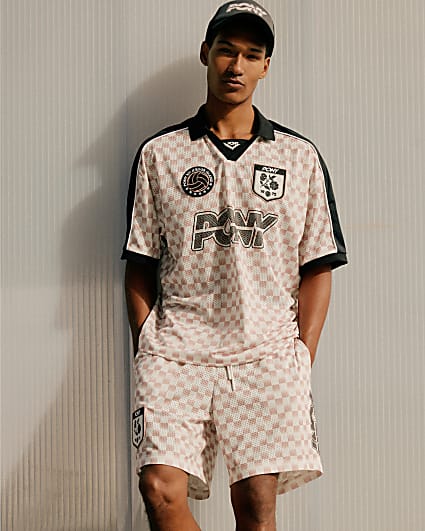 Pink Check Mesh Jorts