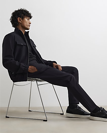Black Skinny Tech Comfort Trousers