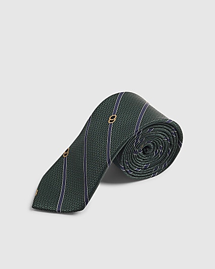 Green Striped Tie