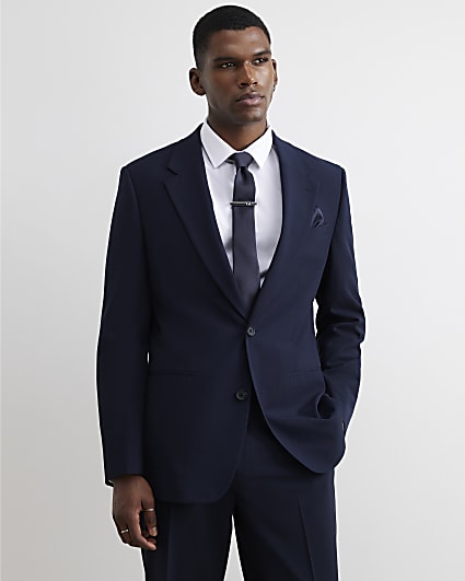 Navy Regular Fit Suit Jacket