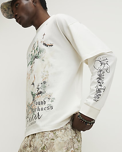 White Double Layered Renaissance T-Shirt