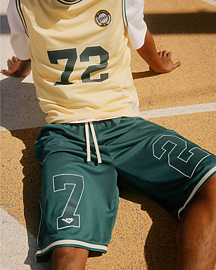 Green Mesh 72 Jort Shorts