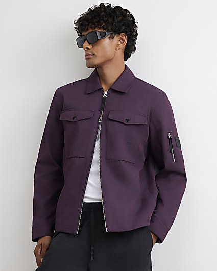 Purple Twill Shacket