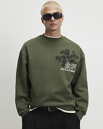 Green Cotton Blend Kanazawa Sweatshirt