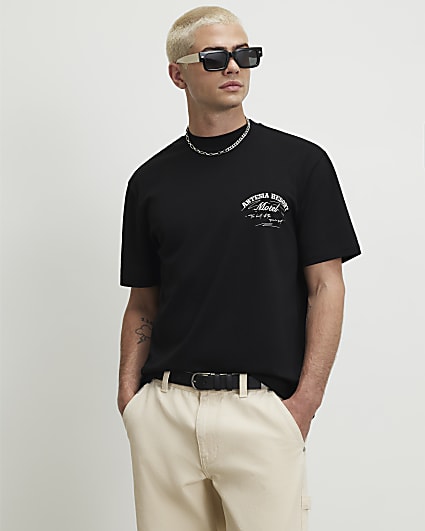 Black Cotton Artesia Motel T-Shirt