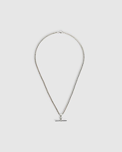 Silver T Bar Necklace