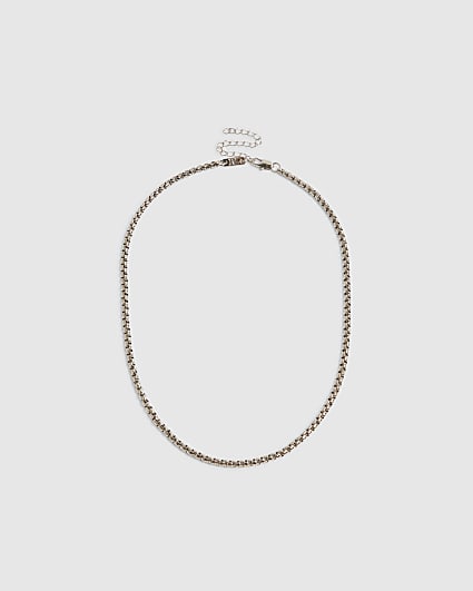 Silver Box Chain Necklace