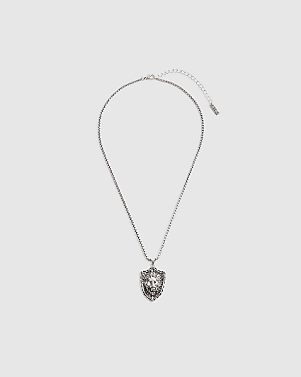Silver Lions Pendant Necklace