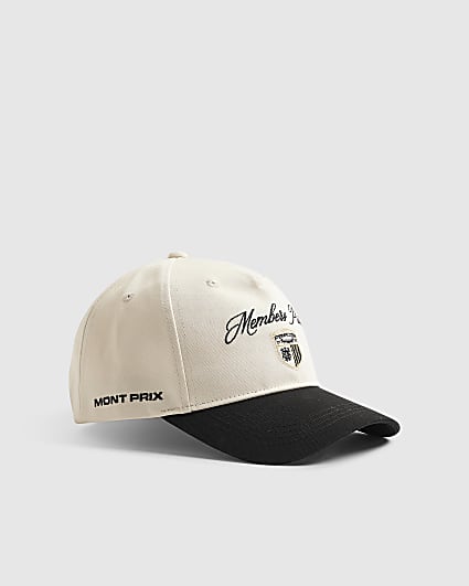 Beige Members Prive Badged Cap