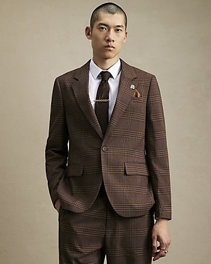 Brown Check Blazer