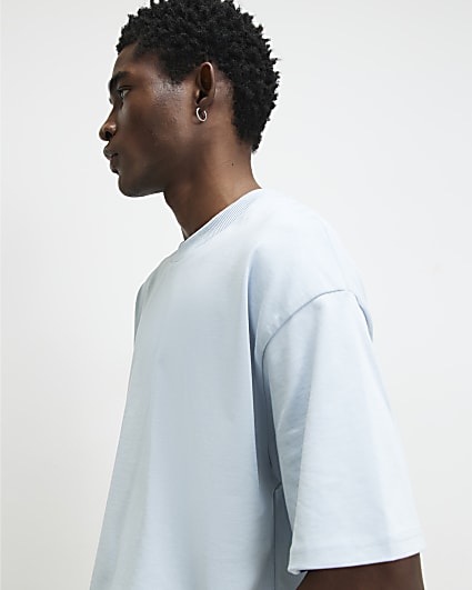 Blue Oversized Fit Heavyweight T-Shirt