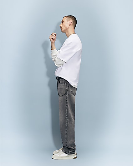 Grey Loose Fit Jeans