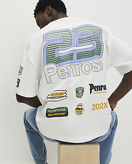 White Oversized Fit Penrose 23 T-Shirt