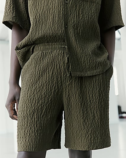 Khaki RI Studio Pleated Shorts
