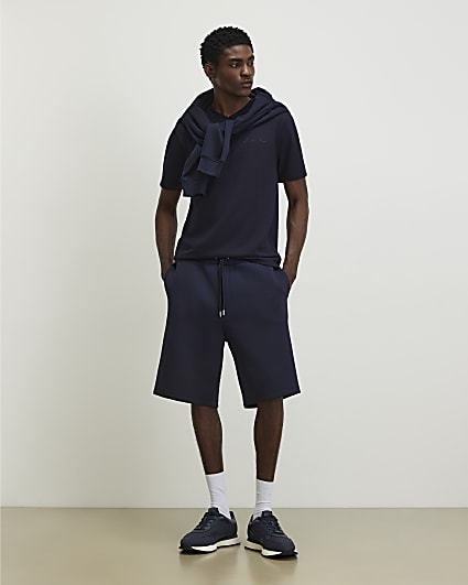 Navy Slim Fit V Neck T-Shirt