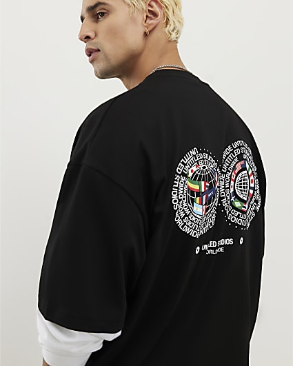 Black International Flag T-Shirt