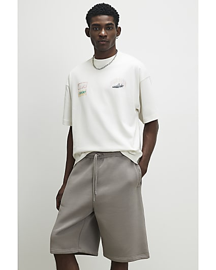 White Oversized Fit Premio Racing T-Shirt