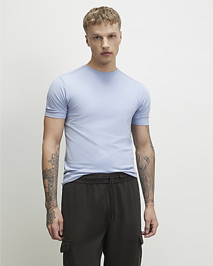 Blue Muscle Fit T-Shirt