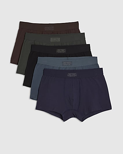 Brown Woven Pack Of 5 Trunks