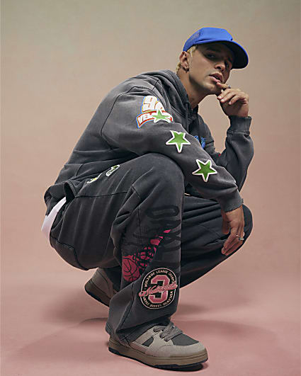 Black Year Zero Badged Joggers