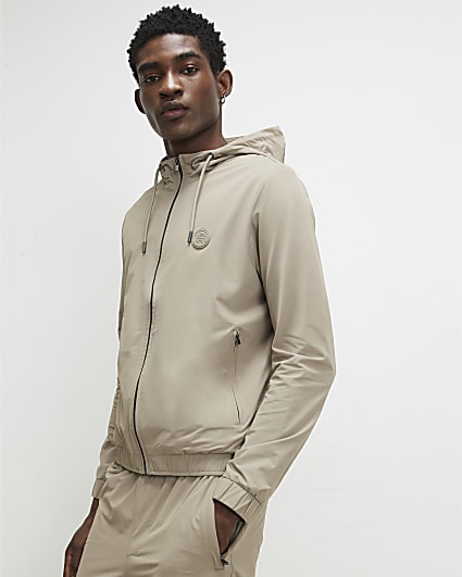 Beige Hooded Jacket