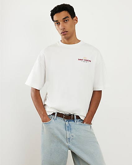 White Oversized Fit Saint Martine T-Shirt
