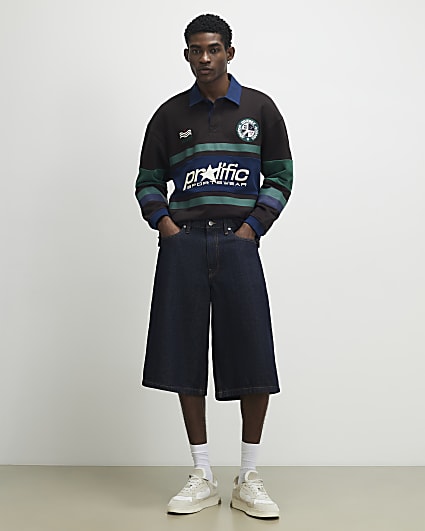 Brown Oversized Fit Stripe Prolific Shirt