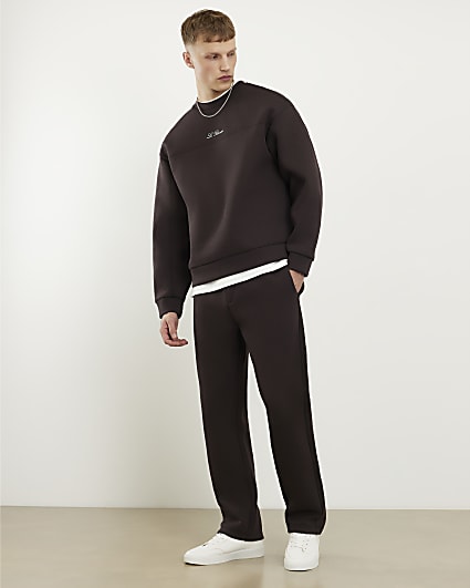 Brown Regular Fit Premium Joggers