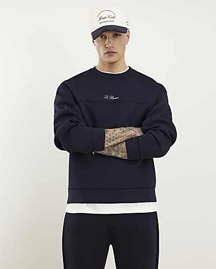 Navy Oversized Fit Premium Sweatshirt