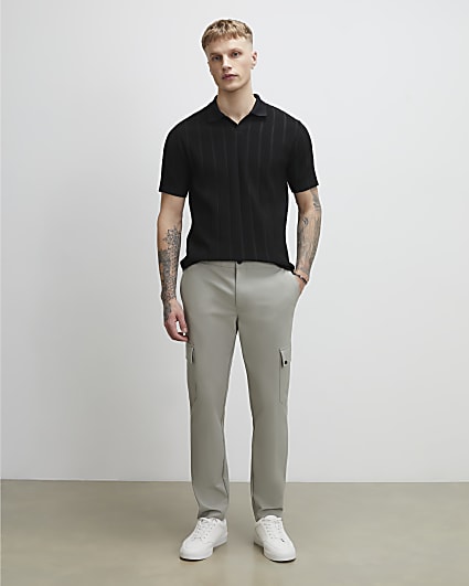 Green Skinny Fit Cargo Trousers