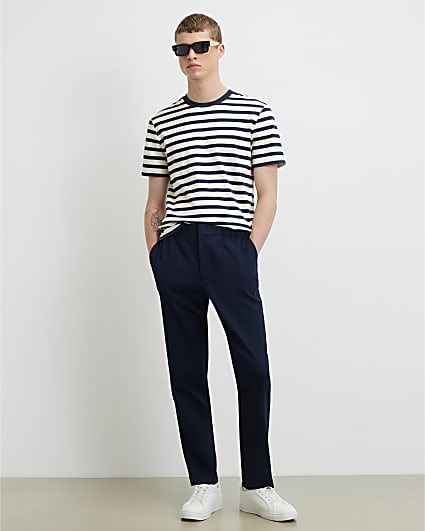 Navy Slim Fit Chino Trousers