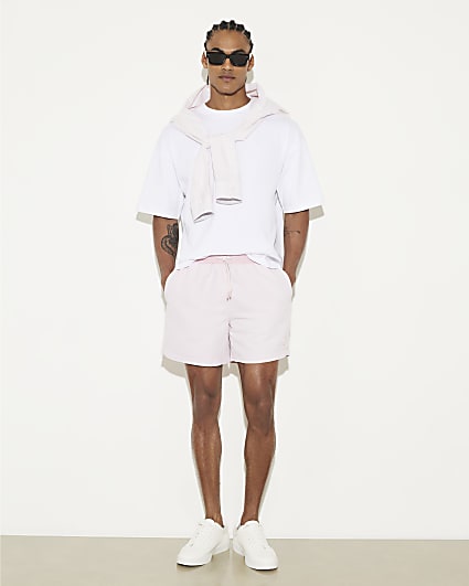 Pink Colourblock Swim Shorts
