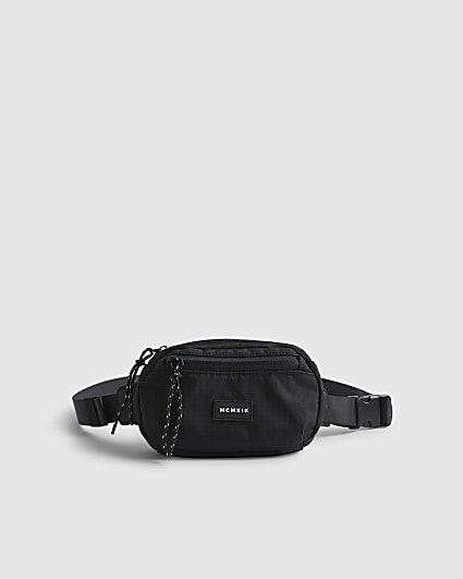 Black Ripstop Mini Crossbody Bag