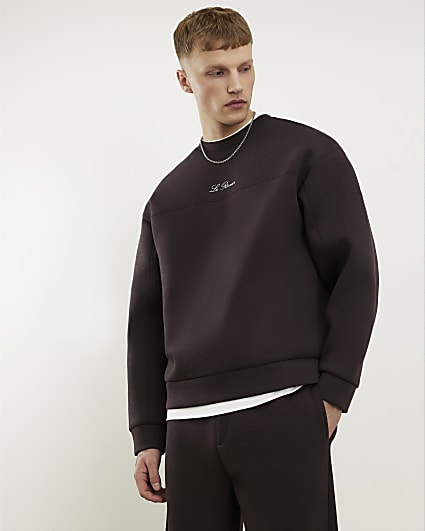 Brown Oversized Premium Sweatshirt