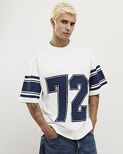 White Oversized Fit 72 T-Shirt