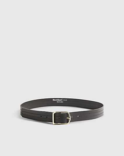 Black Premium Leather Belt