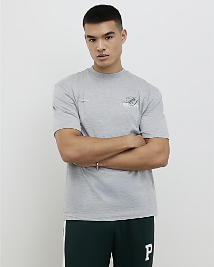 Grey Regular FIt Palais Studios T-Shirt